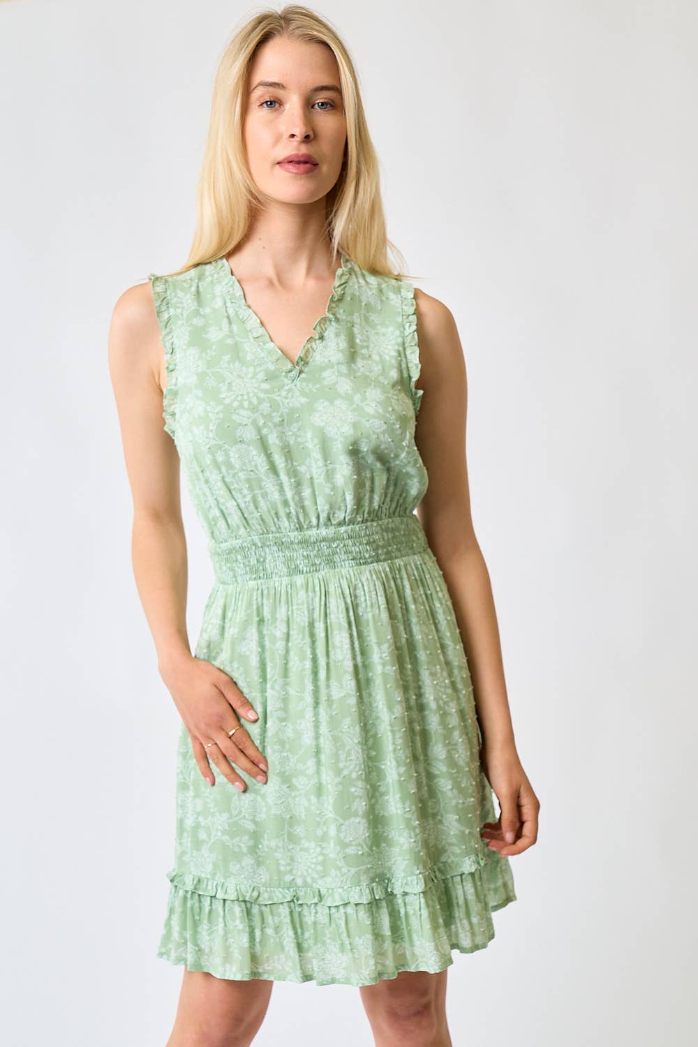 FRILLED FLORAL DRESS