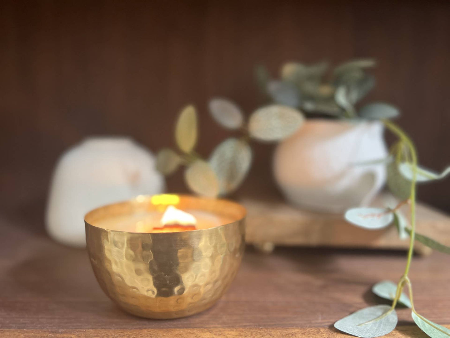 Honeycrisp Cider&Cinnamon-Solid Brass 14oz Pure Soy Candle