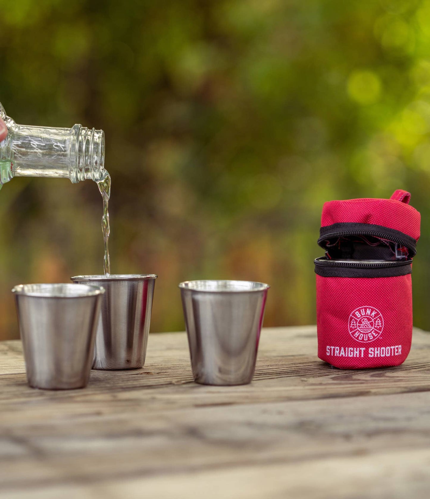 Bunk House Straight Shooters 4-Pack Portable Shot Glasses