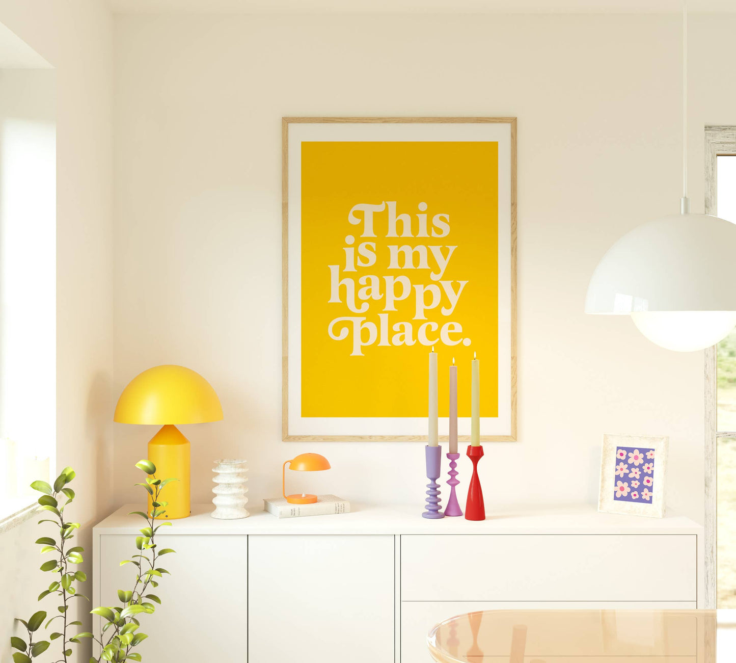 This Is My Happy Place Print | Colorful Art