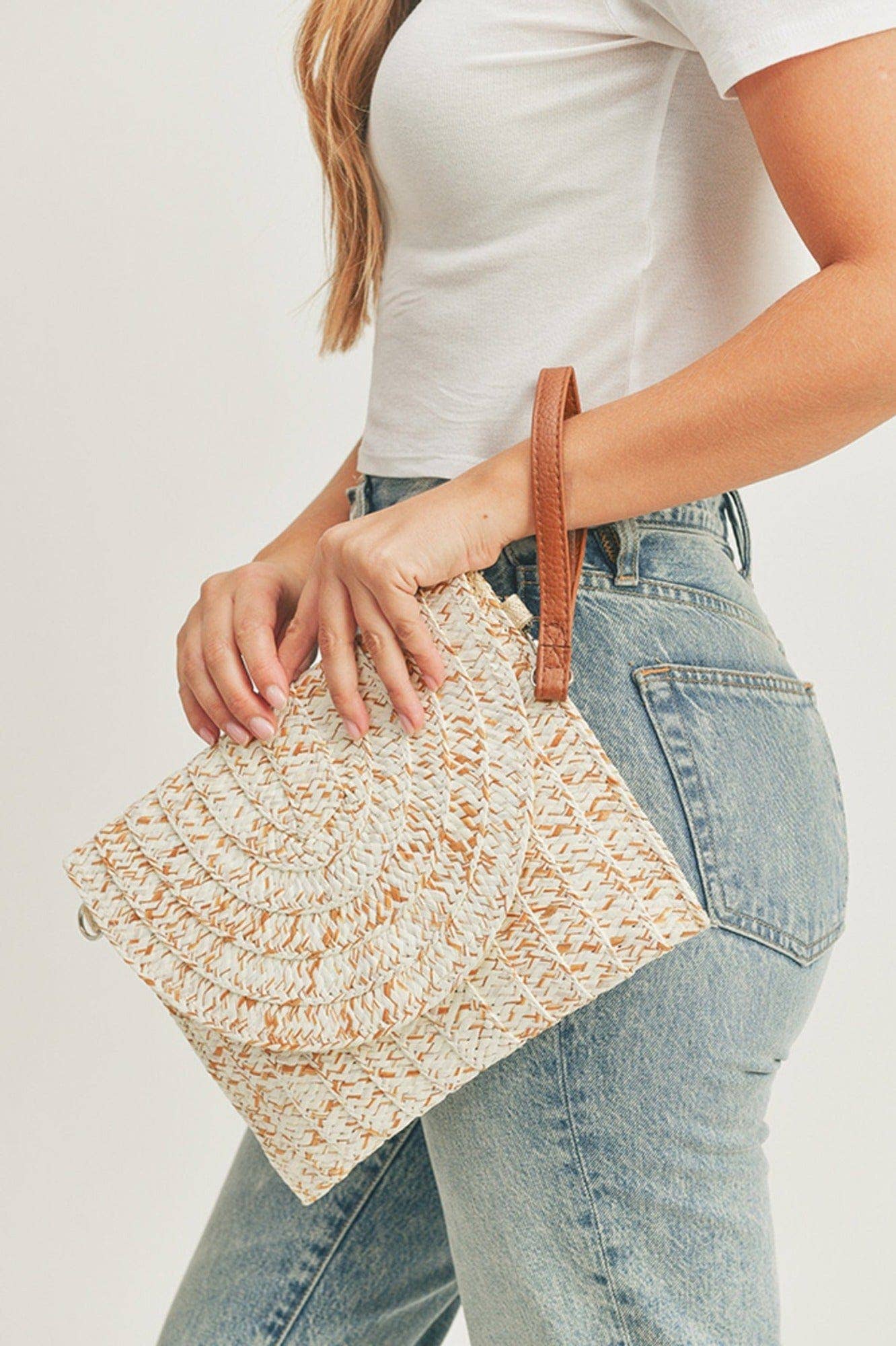 Straw Clutch/Crossbody Bag