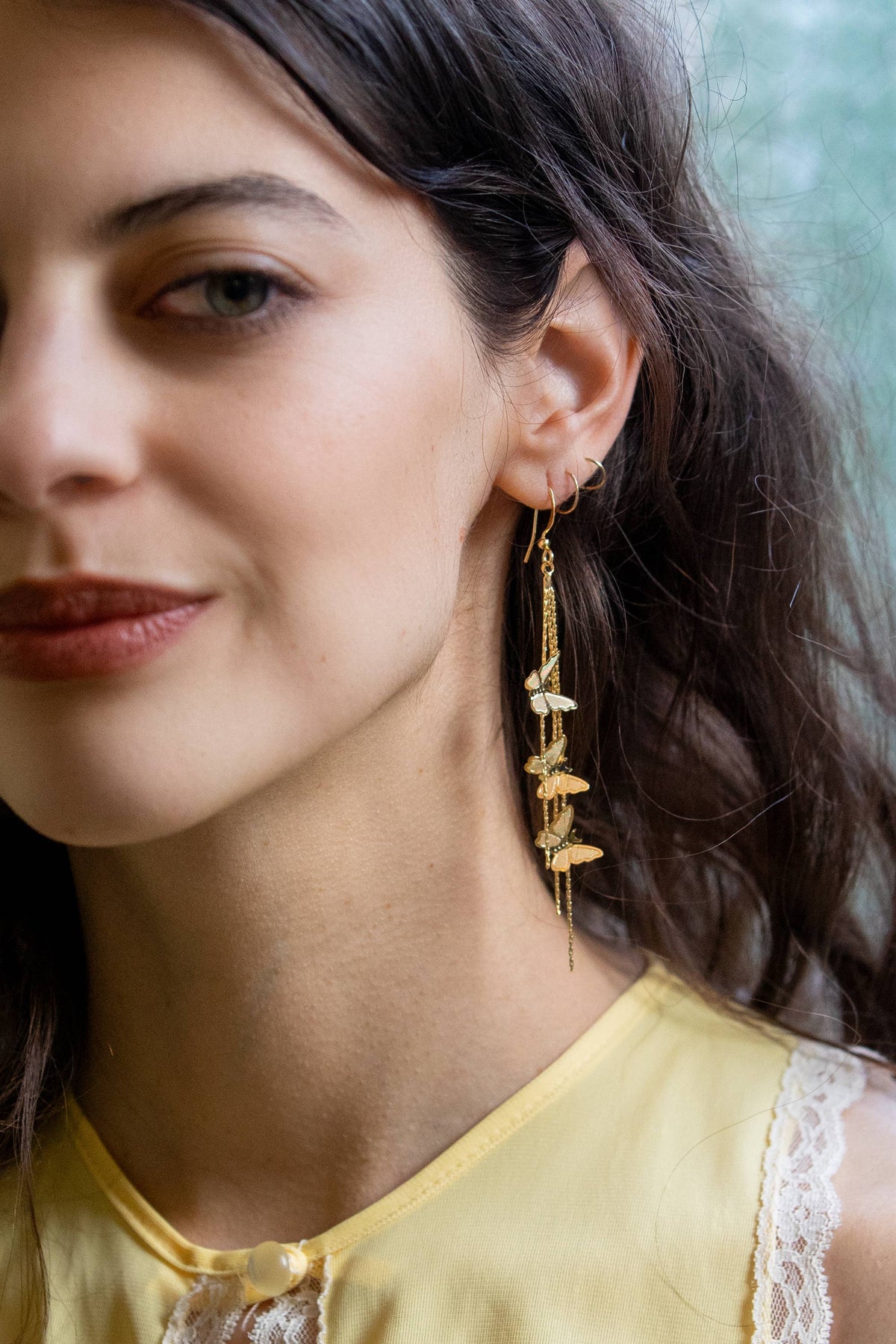 Give Me Butterflies Earring - 18K Gold Plated