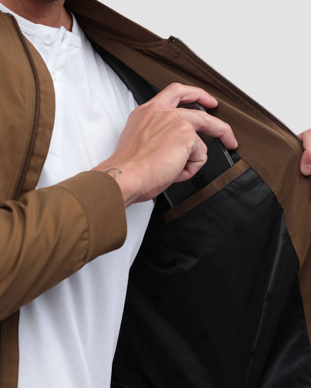 Men's Lightweight Bomber Jacket for Casual Wear