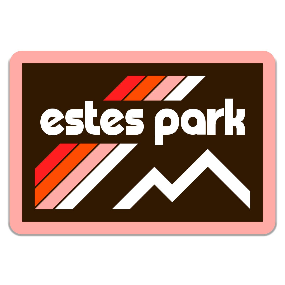 Custom Mountain Town Sticker Retro Outdoor Souvenir