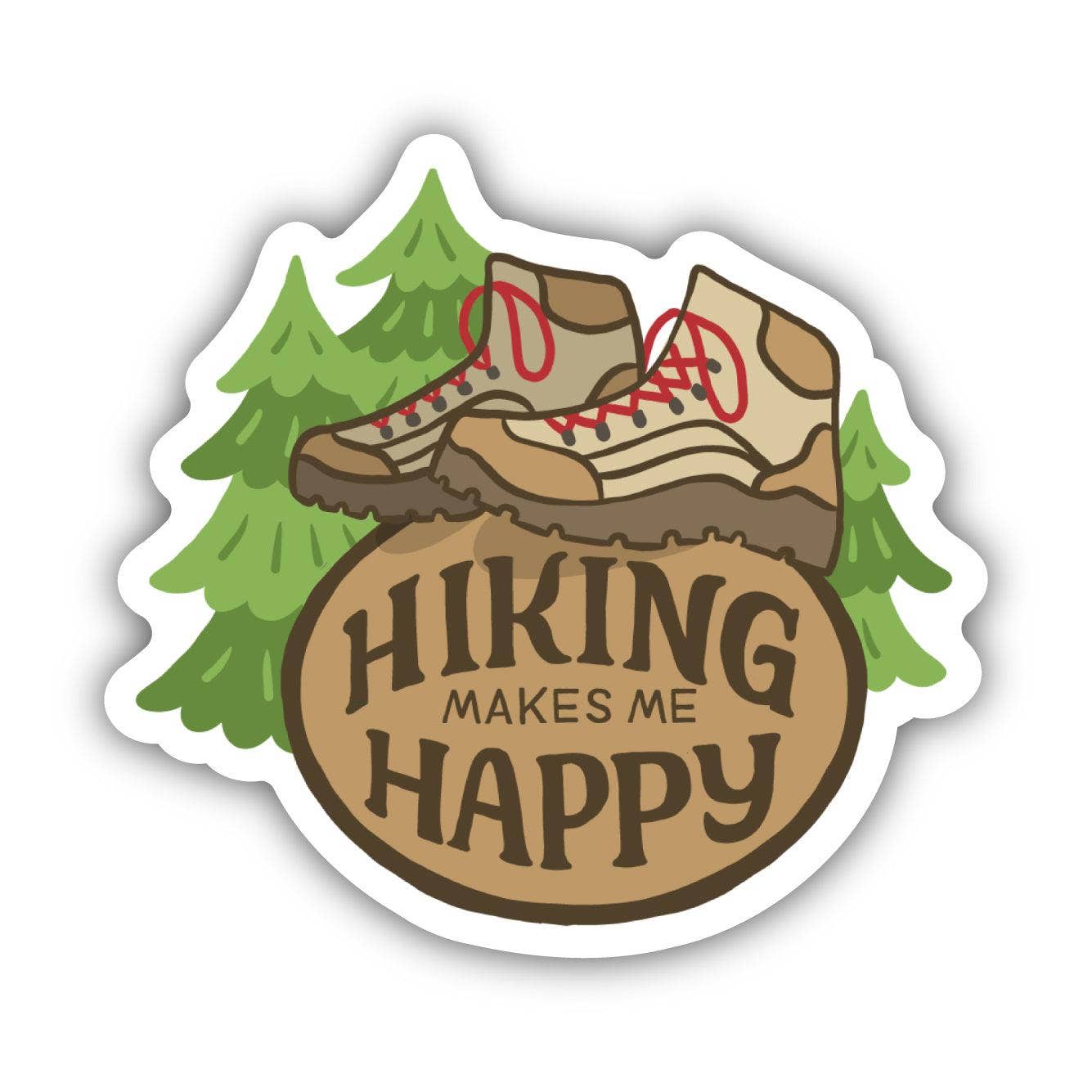 Hiking Makes Me Happy Sticker
