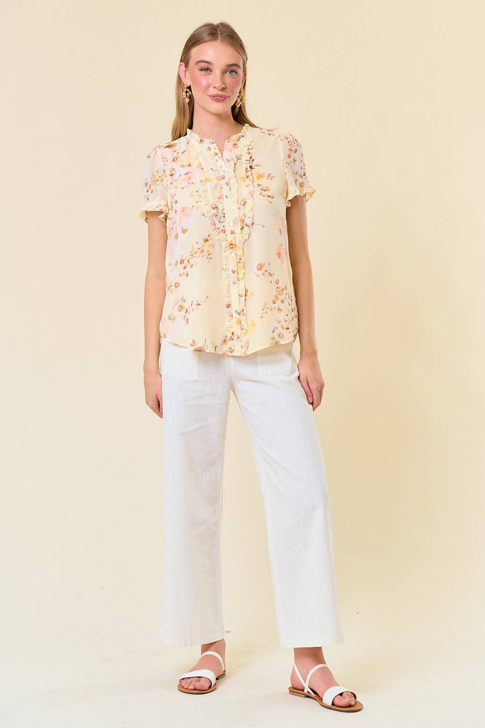 Frilled Button Down Blouse