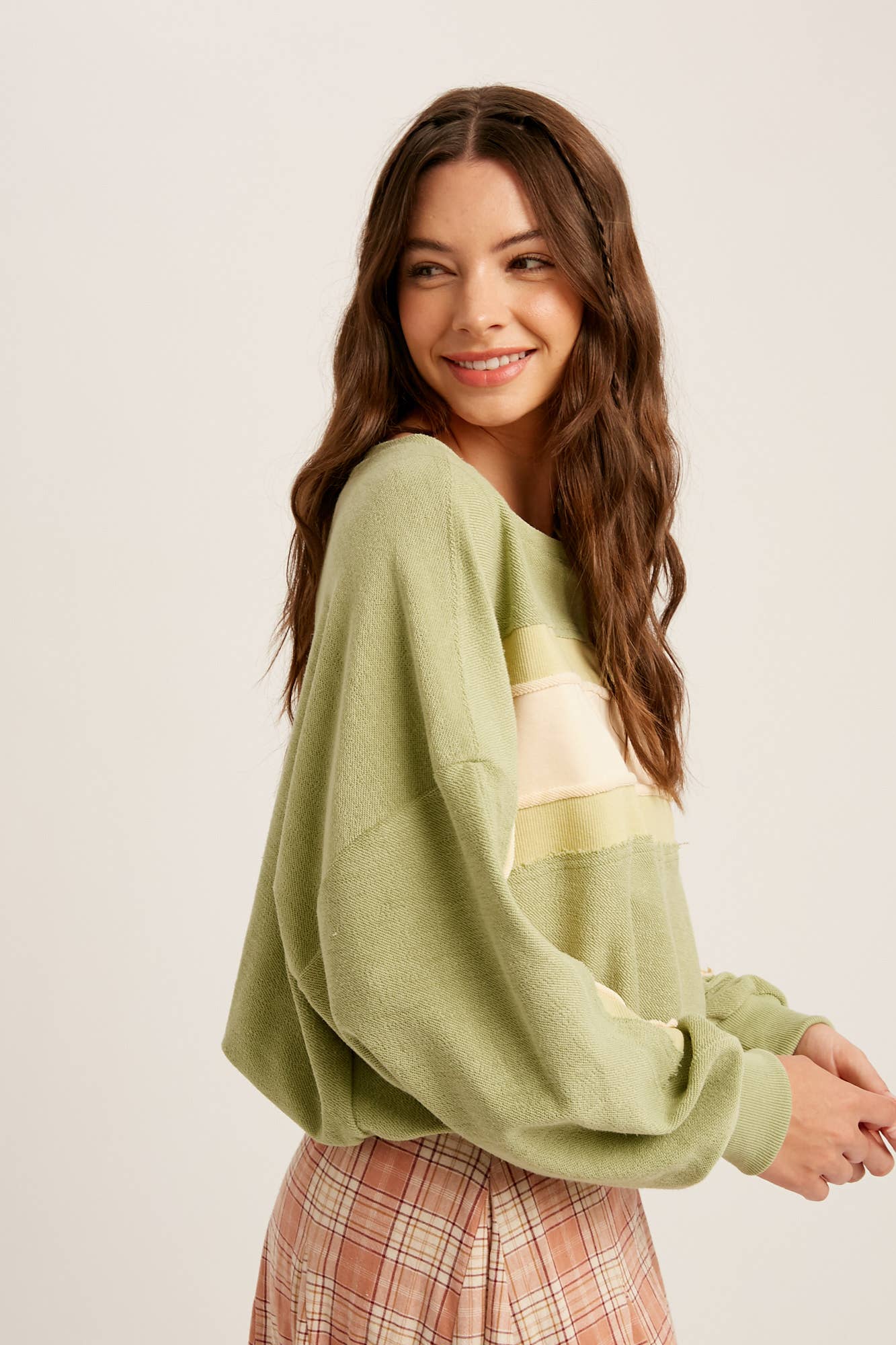 Colorblock Striped Knit Pullover