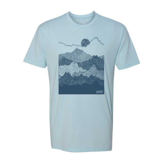 Ascend Mountains Tee - Ice Blue