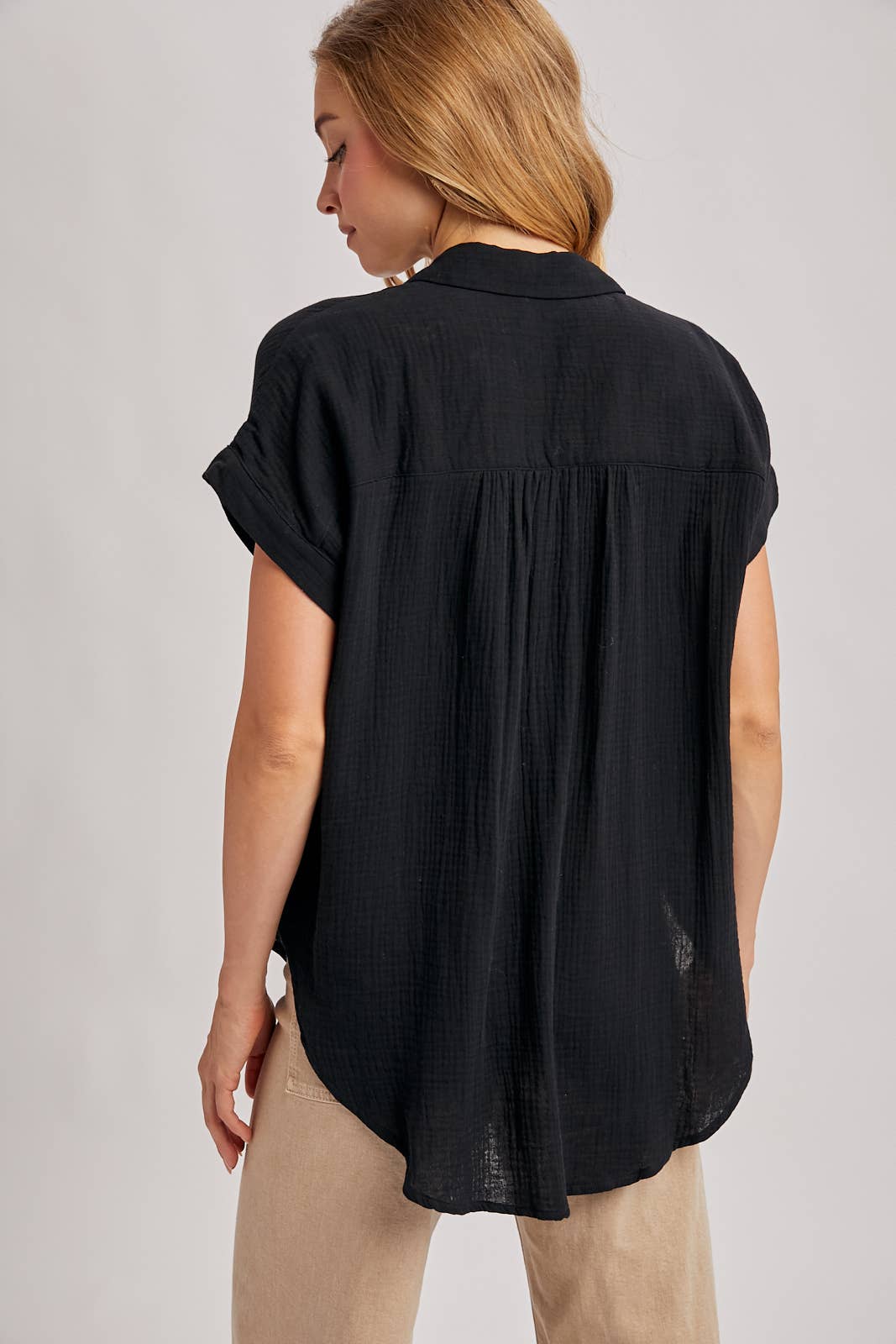 Front Tie Button Up Shirt