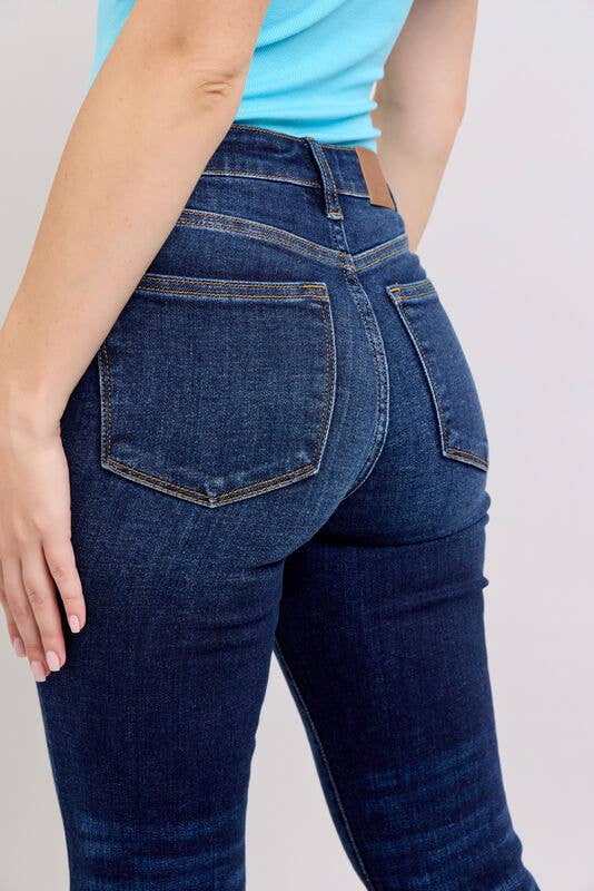 High Waisted Dark Wash Bootcut 32”