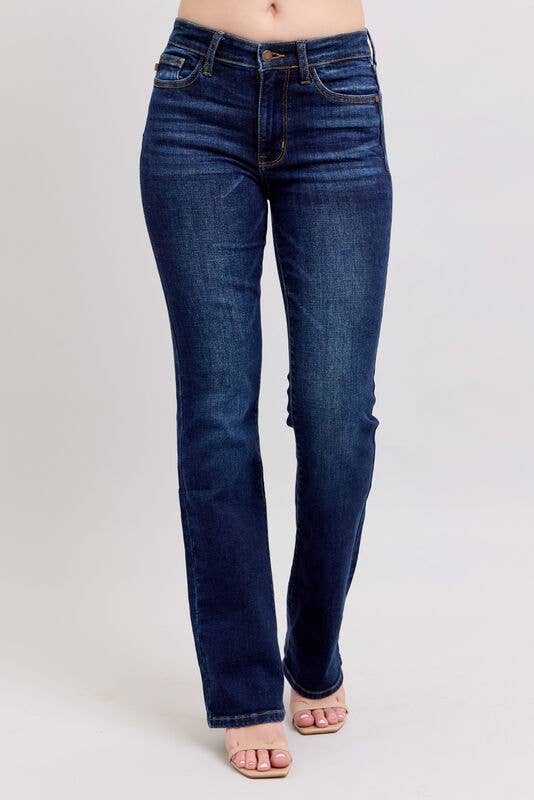 High Waisted Dark Wash Bootcut 32”