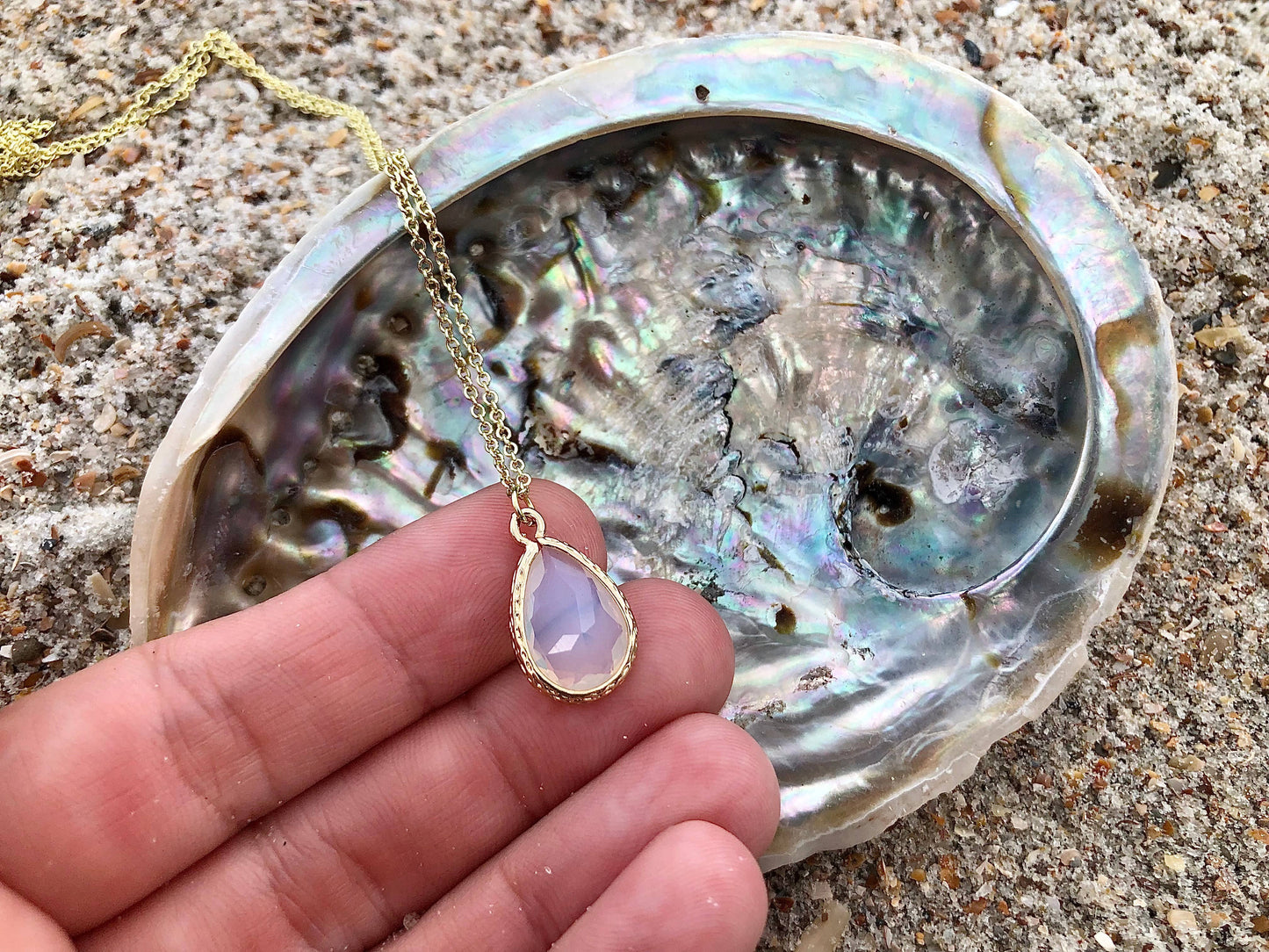 Opal Teardrop Necklace