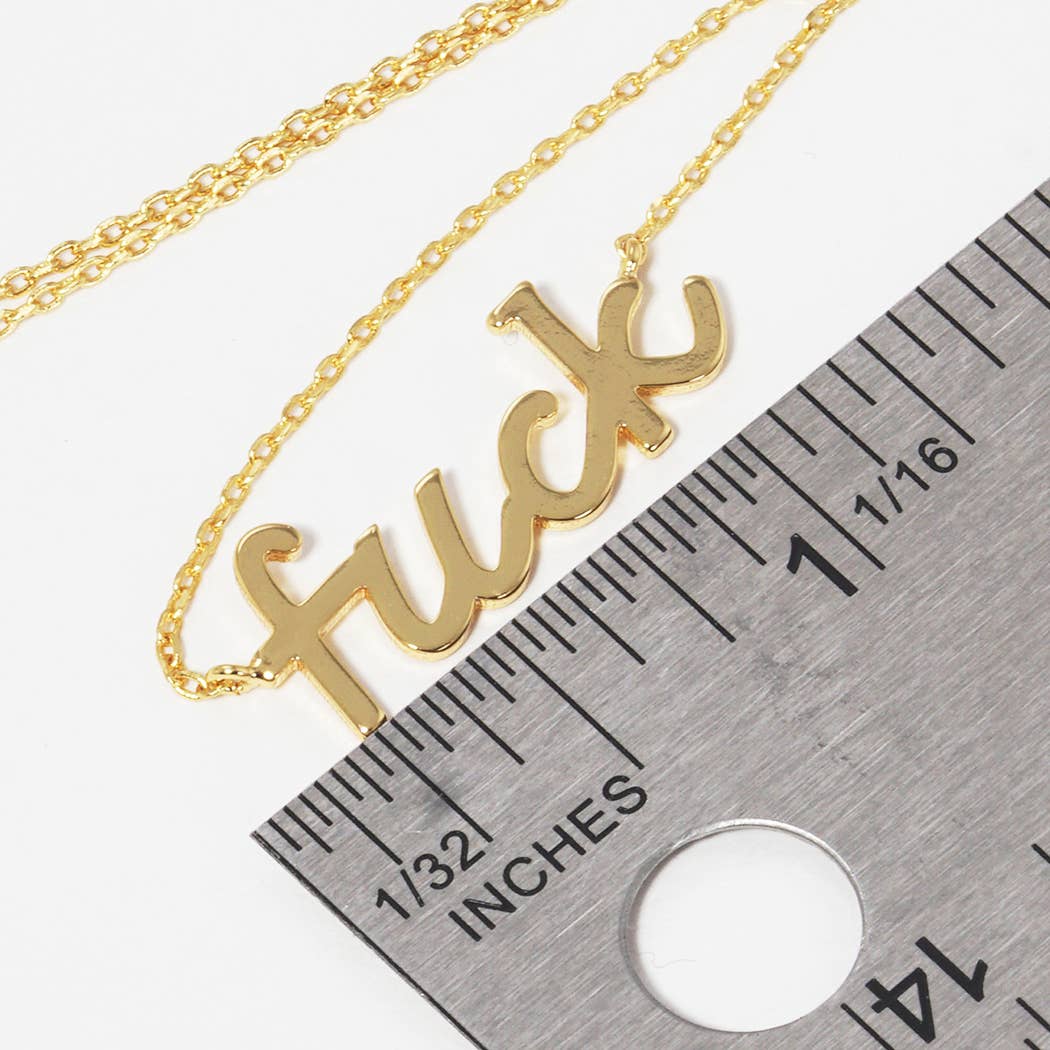 Gold-Dipped FUCK Fashion Necklaces