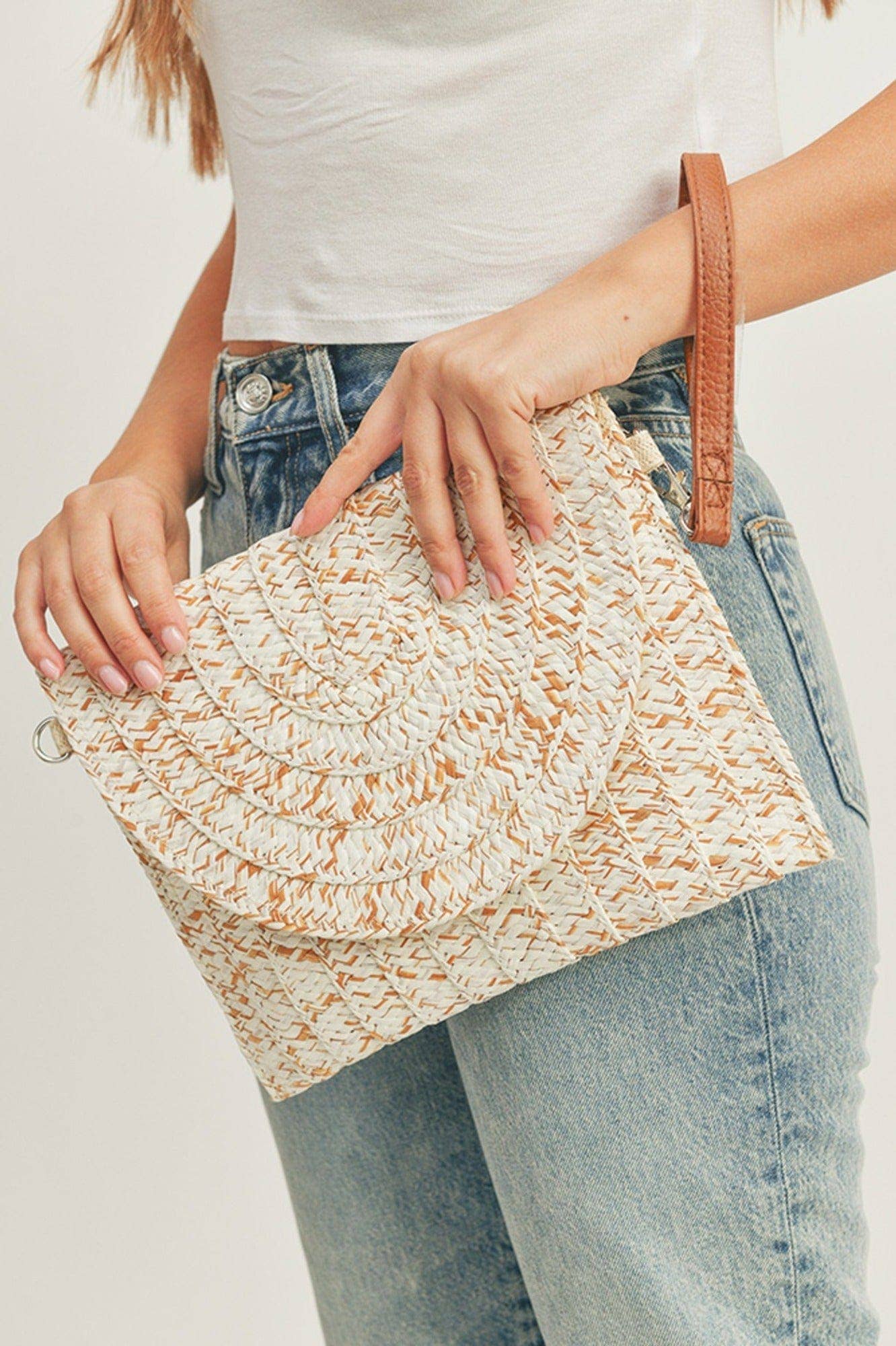 Straw Clutch/Crossbody Bag