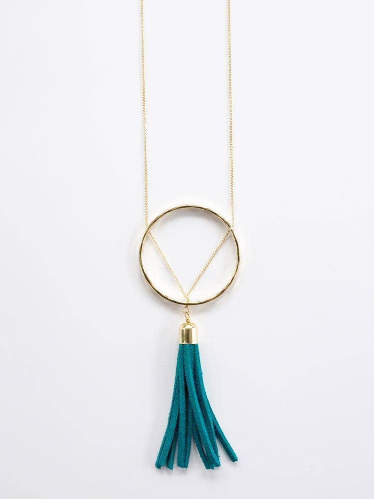 Ellaria Tassel Necklace Turquoise