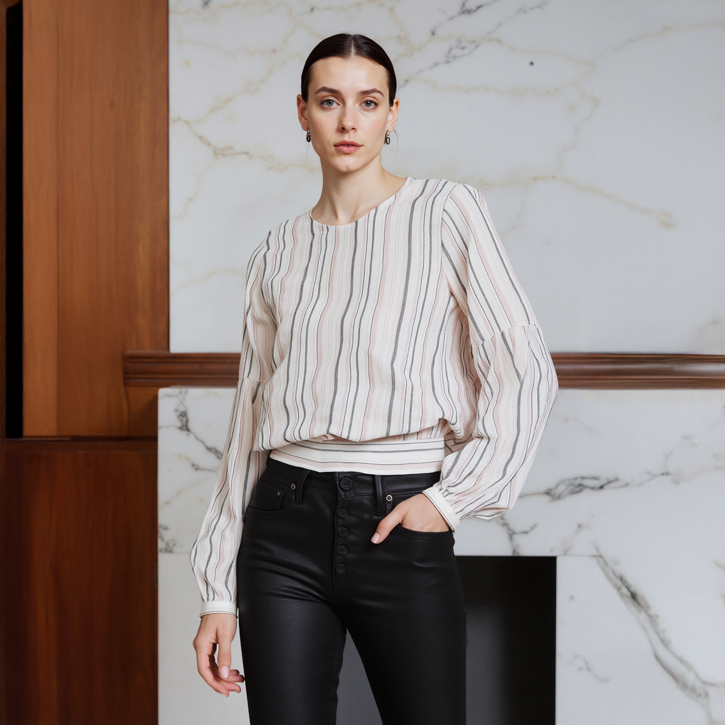 Tie Back Long Sleeve Top