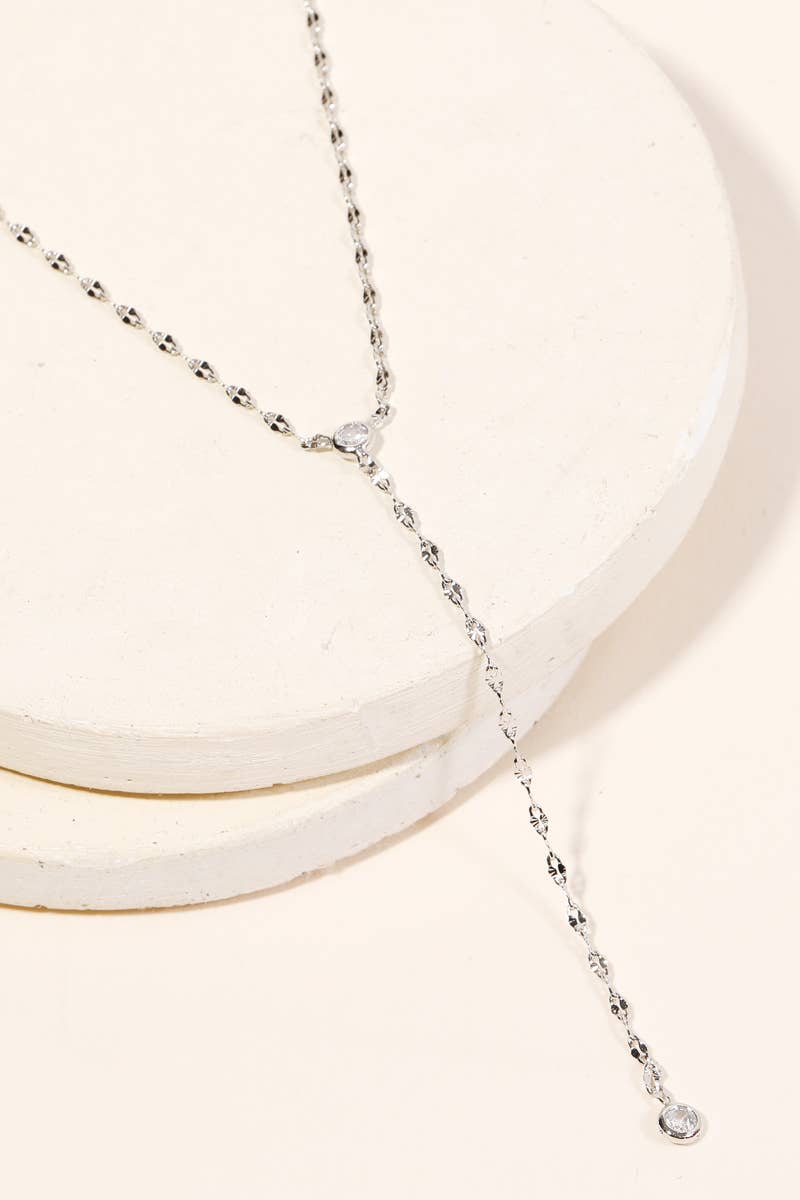 Dainty Gold Dipped Chain Link Y Necklace