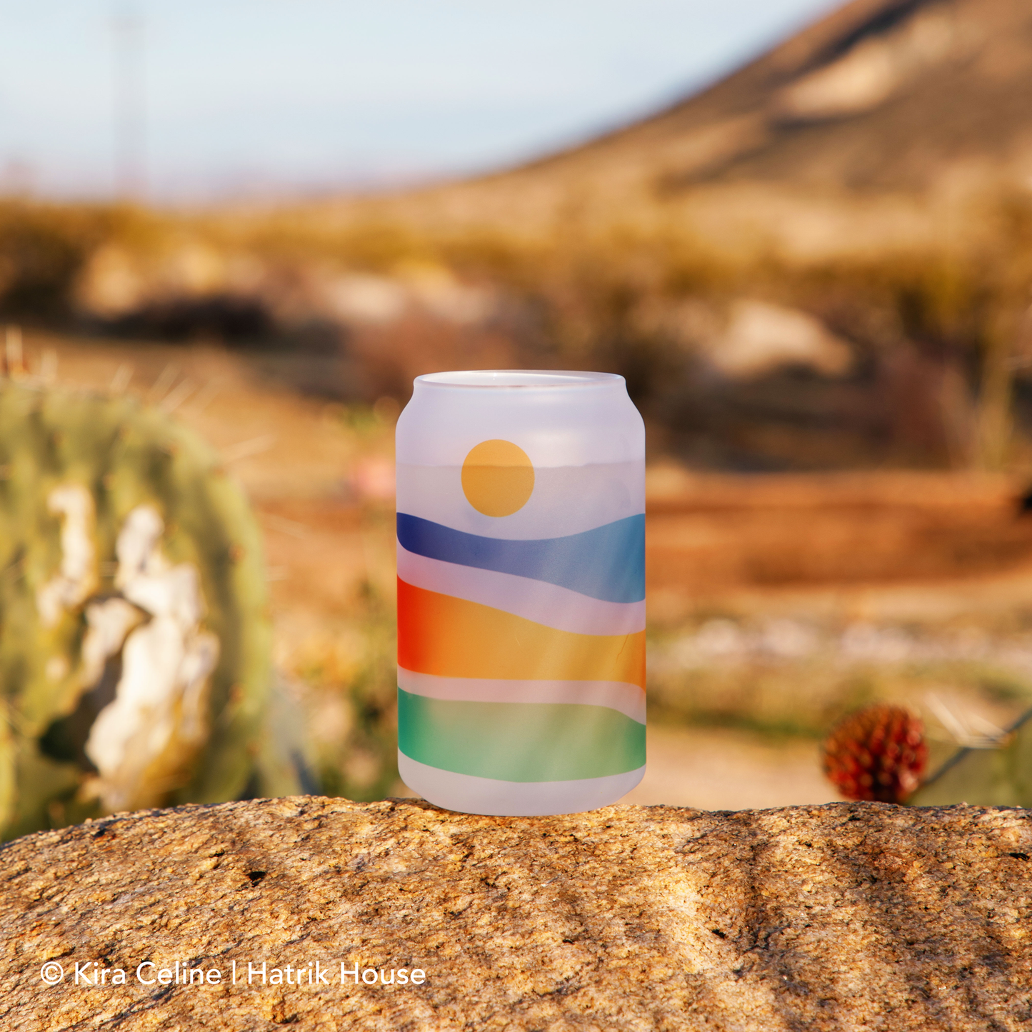 Colorful Mountain Beer Glass - Colorful Glassware
