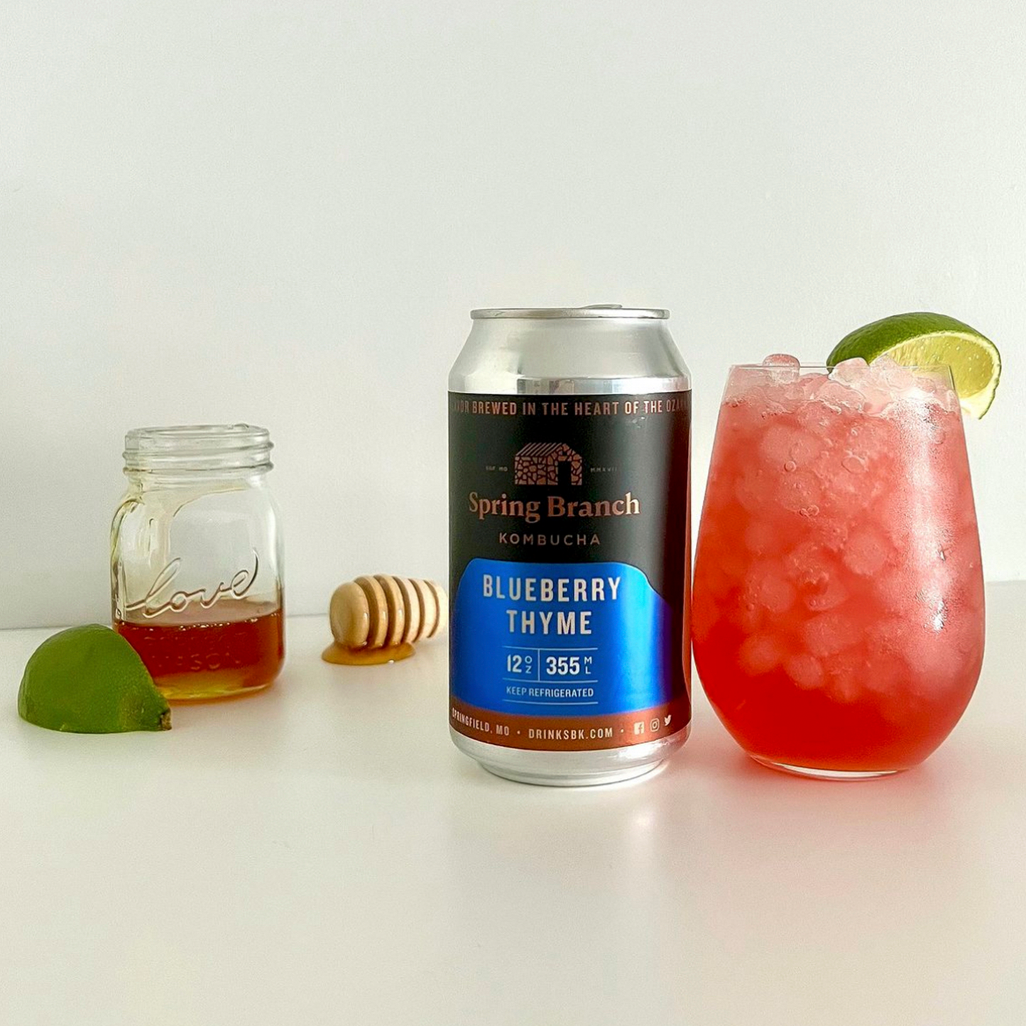 Blueberry Thyme Kombucha, 12 oz