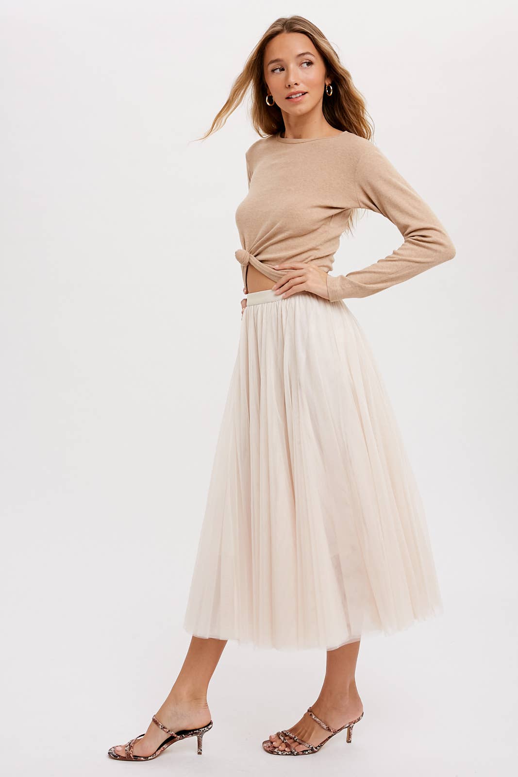 Tulle Midi Skirt