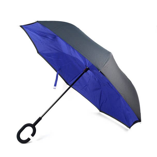 Solid Color Double Layer Inverted Umbrella