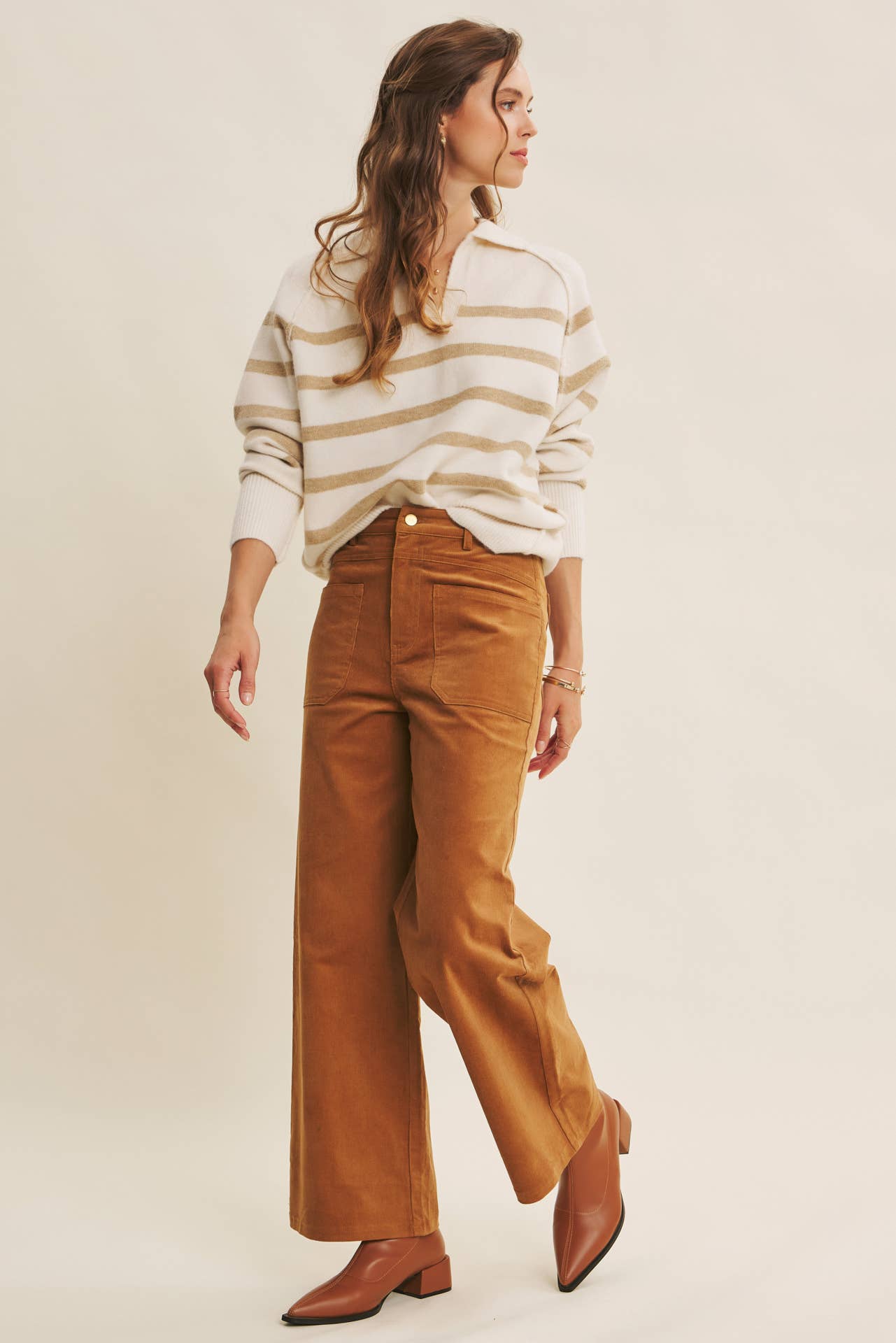 Chic Corduroy Wide-Leg Pants