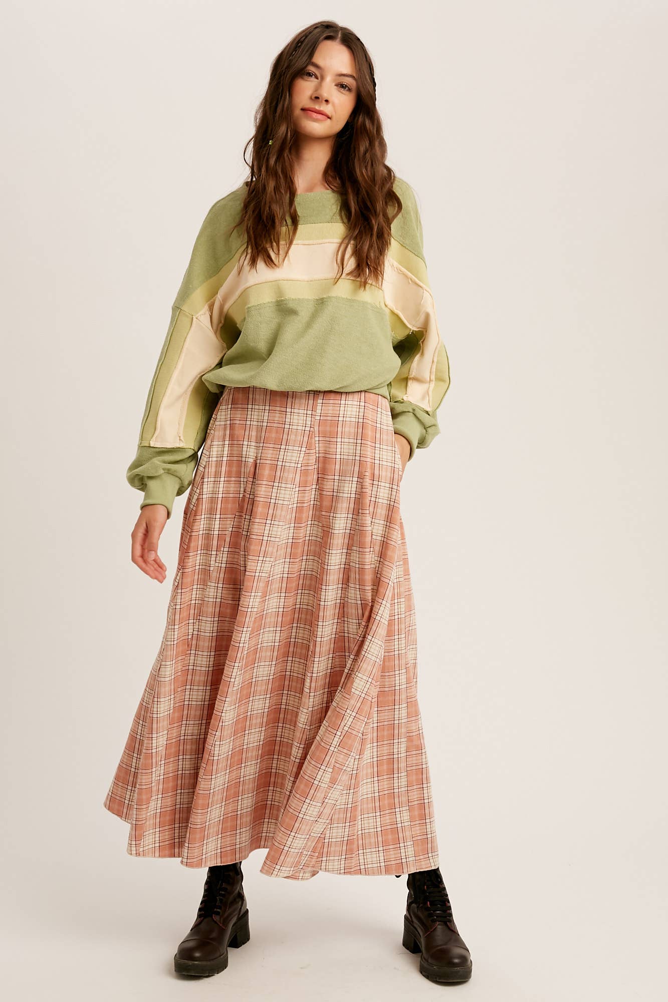 Colorblock Striped Knit Pullover