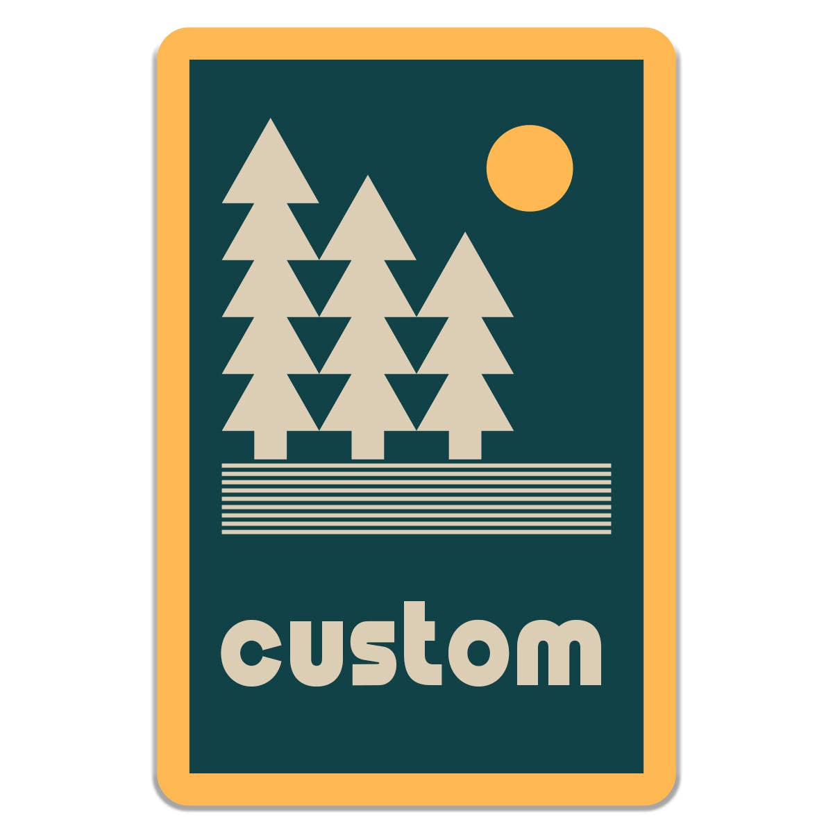 Custom Forest Sticker Pine Tree Travel Souvenir Decal