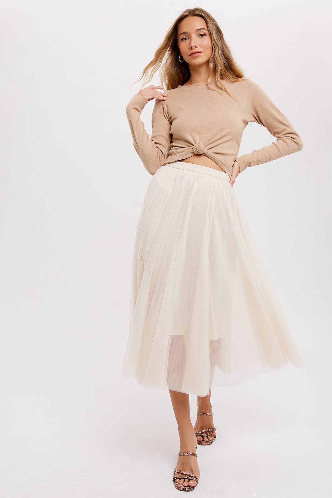 Tulle Midi Skirt