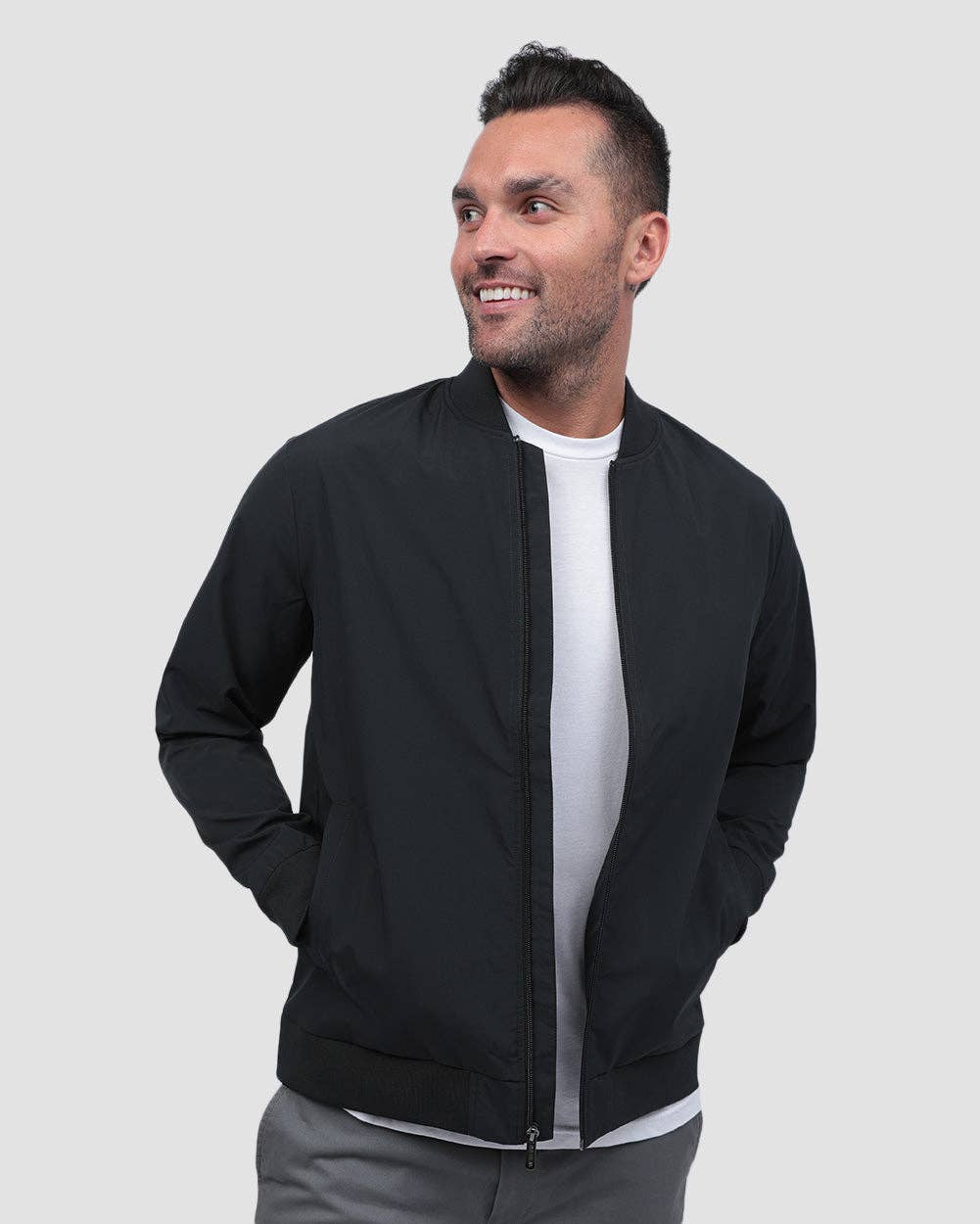 Men's Lightweight Bomber Jacket for Casual Wear
