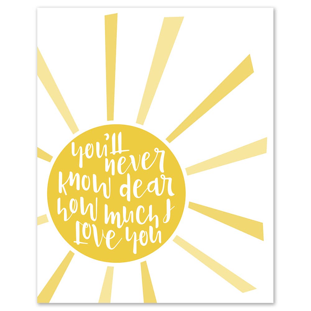 You Are My Sunshine - song lyric art print music poster