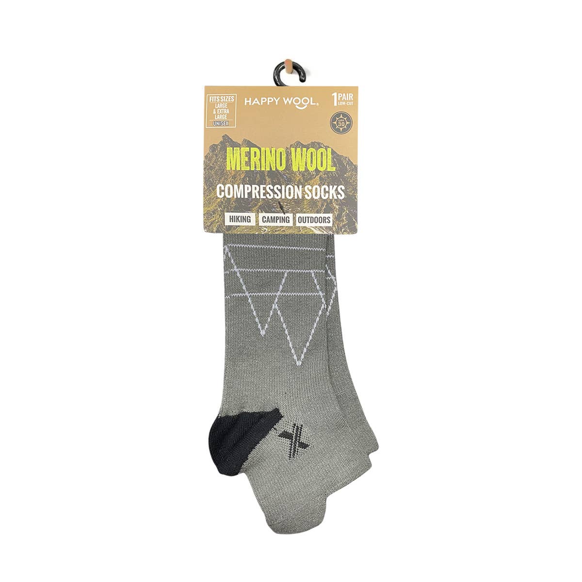 MERINO WOOL ANKLE SOCKS - HIKING, CAMPING, SNOW