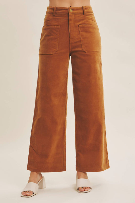 Chic Corduroy Wide-Leg Pants