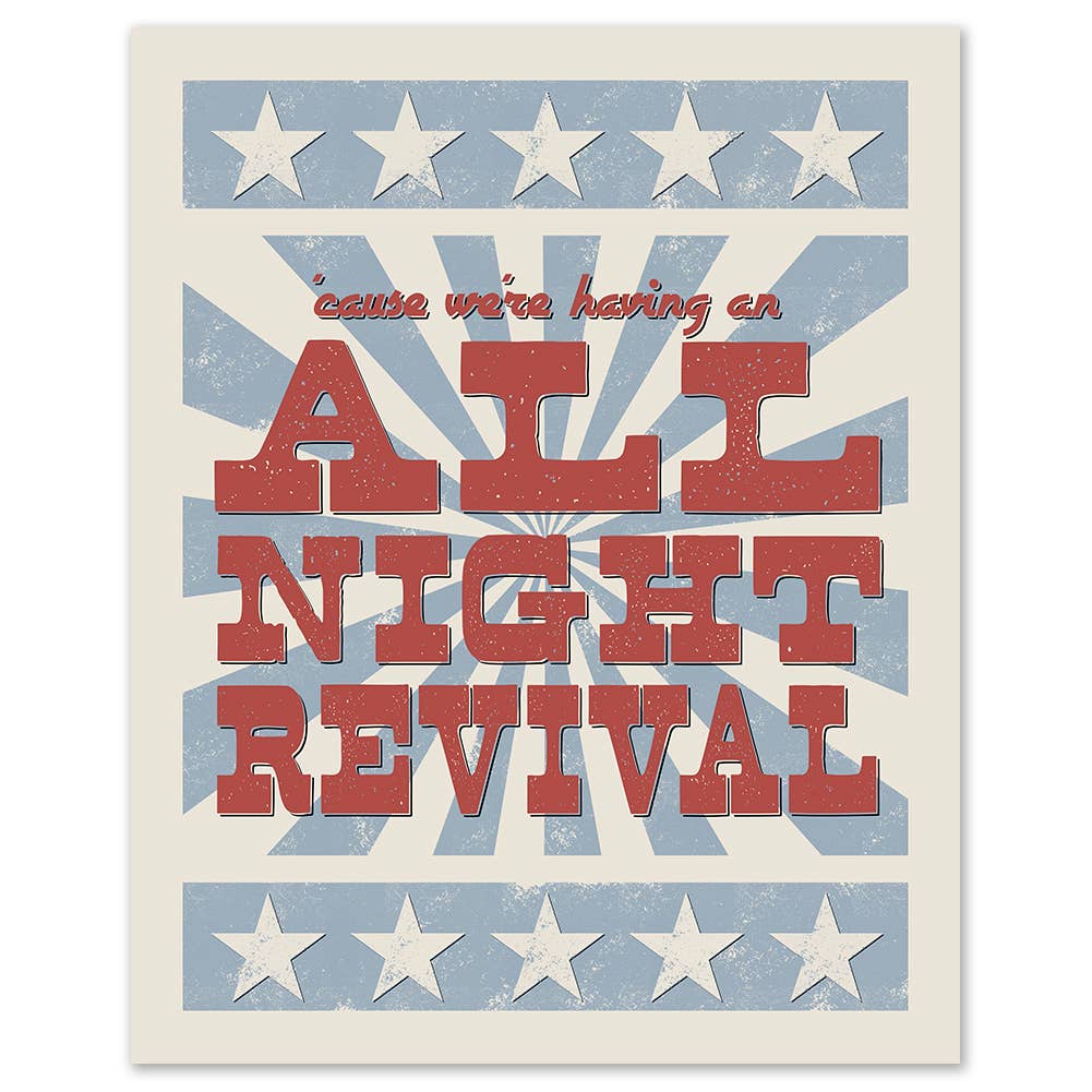 Zach Bryan | Revival - vintage country song lyric art print