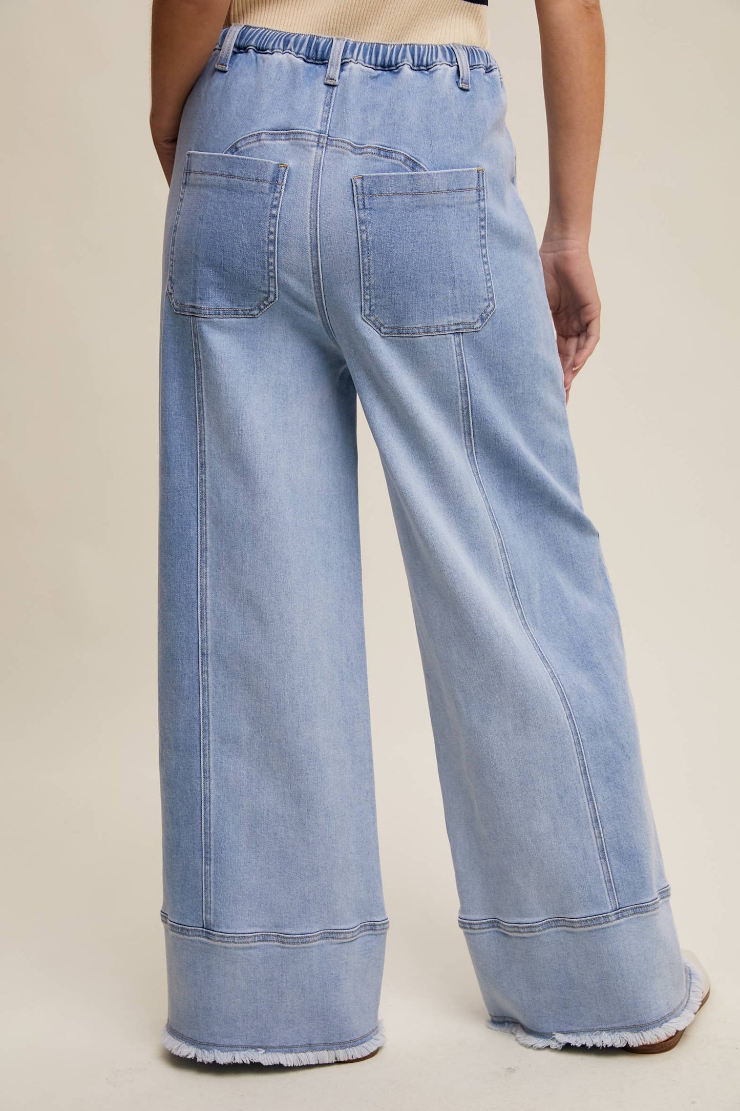 Relaxed Wide-Leg Denim Pants