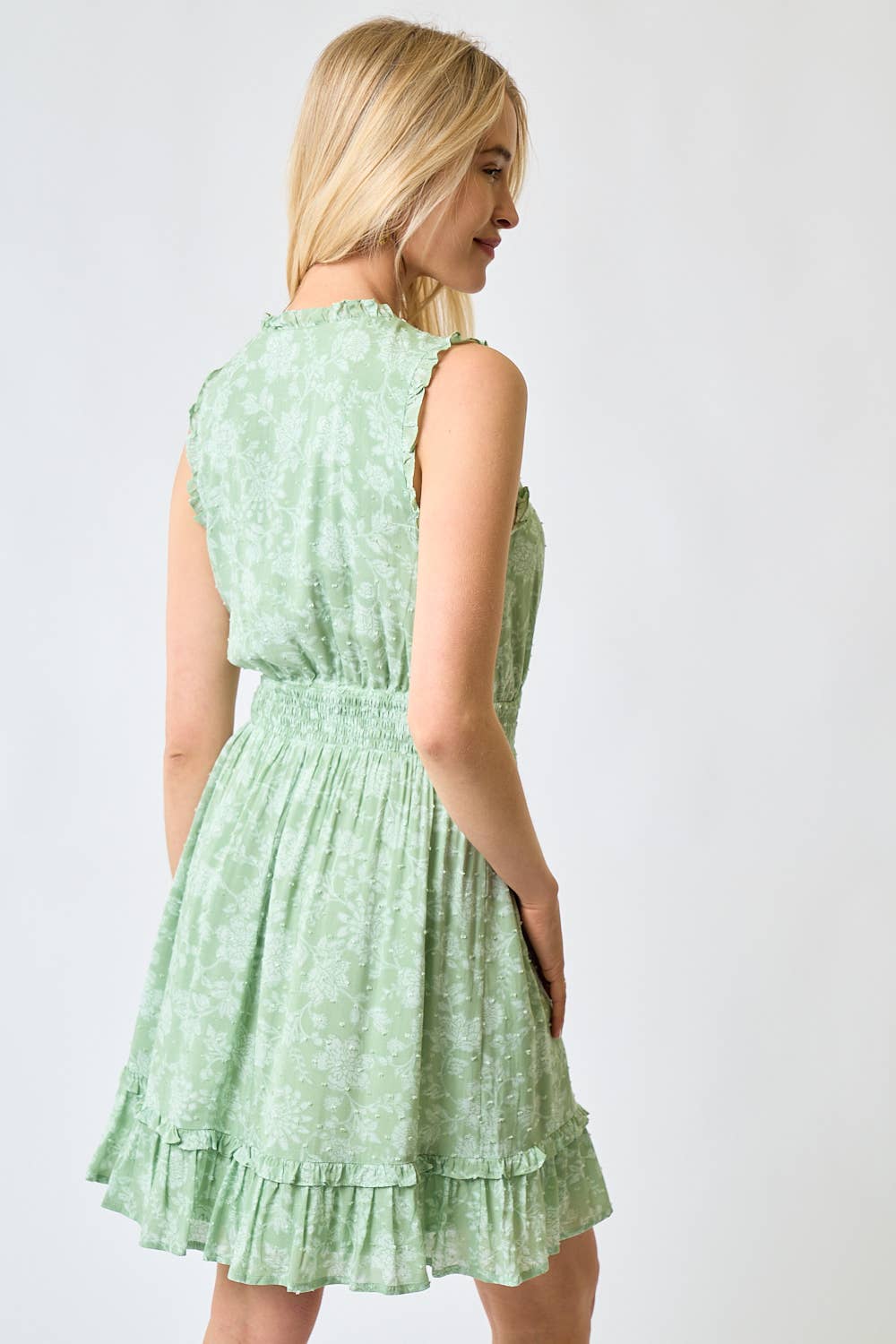 FRILLED FLORAL DRESS