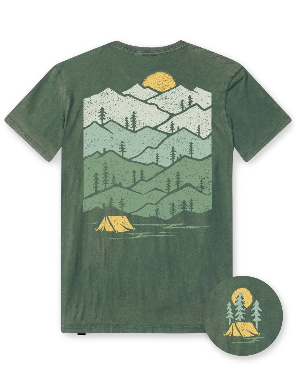Ultrabasic Men's Syria Mountain Graphic T-Shirt – Vintage Eco-Friendly Limited Edition Tee