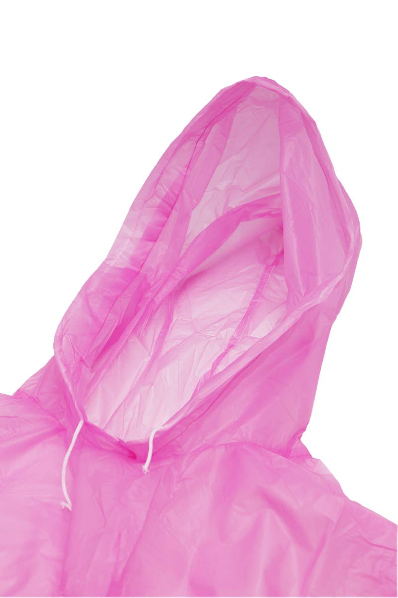 Hooded Pullover Thin Vinyl Rain Poncho - Unisex
