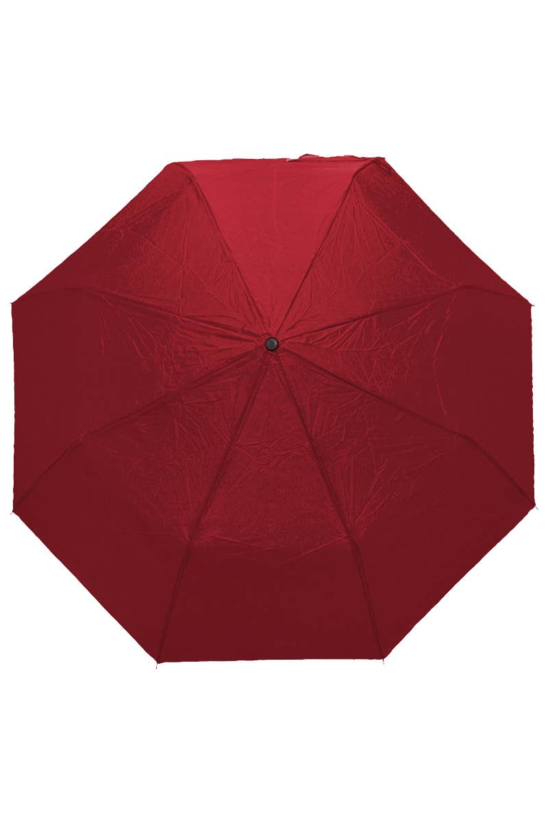 Solid 8-Panel 3-Fold Manual Compact Umbrella