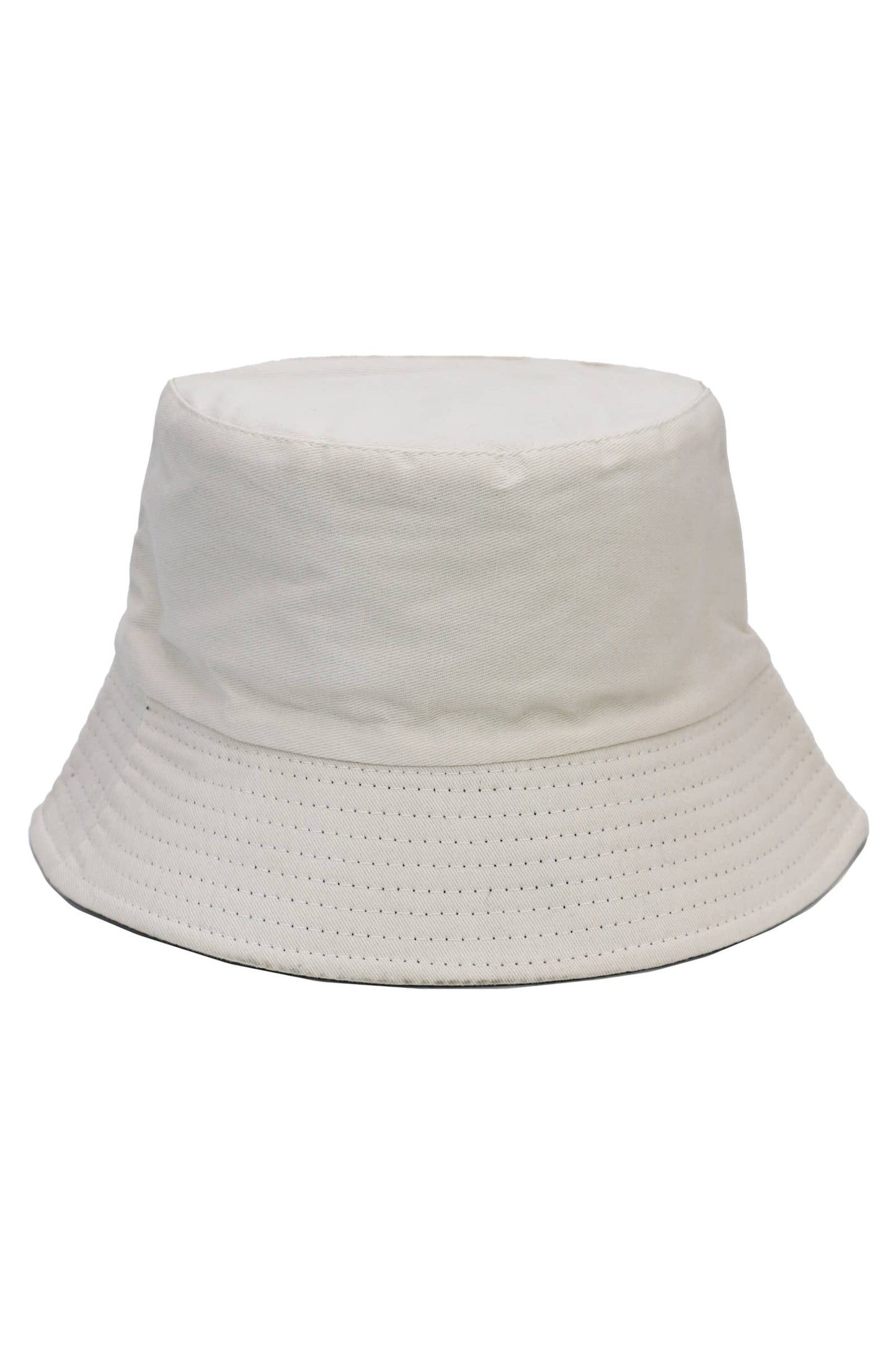 Solid Reversible Black Bottom Cotton Bucket Hat