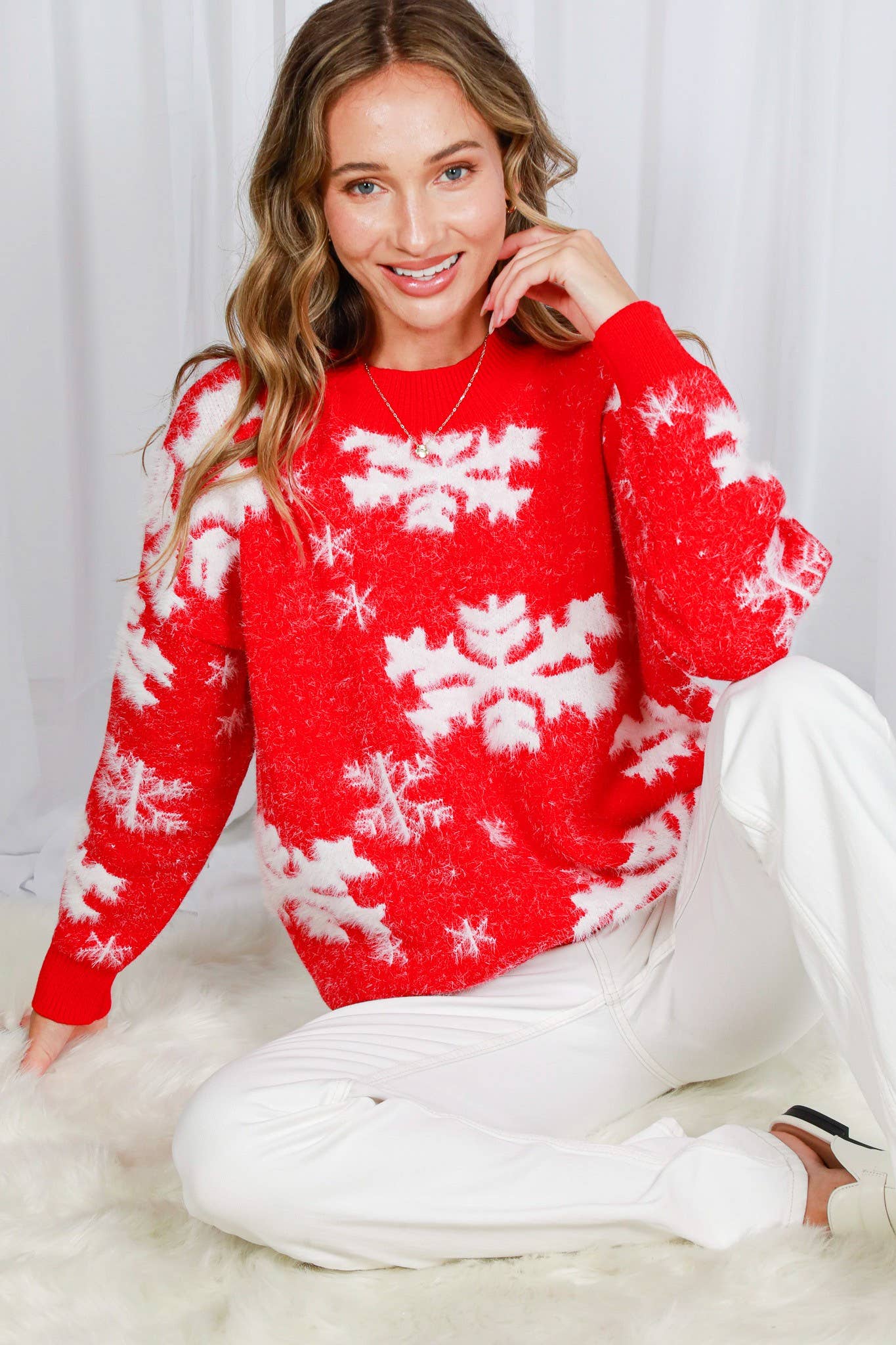 Snowflake Knitted Sweater