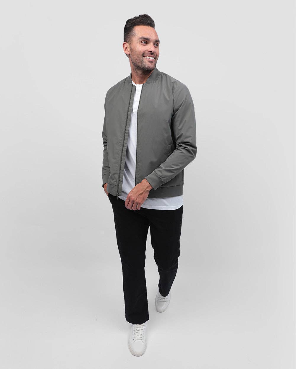 Men's Lightweight Bomber Jacket for Casual Wear