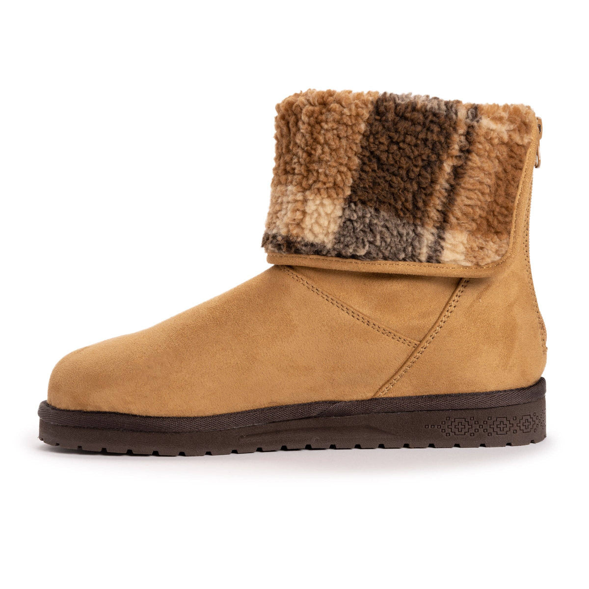 Plaid Fold Over Boots