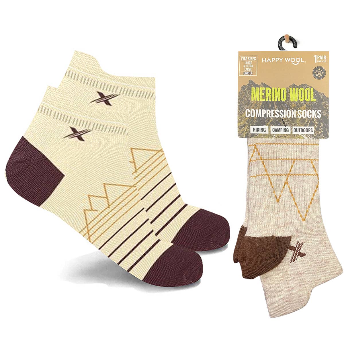 MERINO WOOL ANKLE SOCKS - HIKING, CAMPING, SNOW