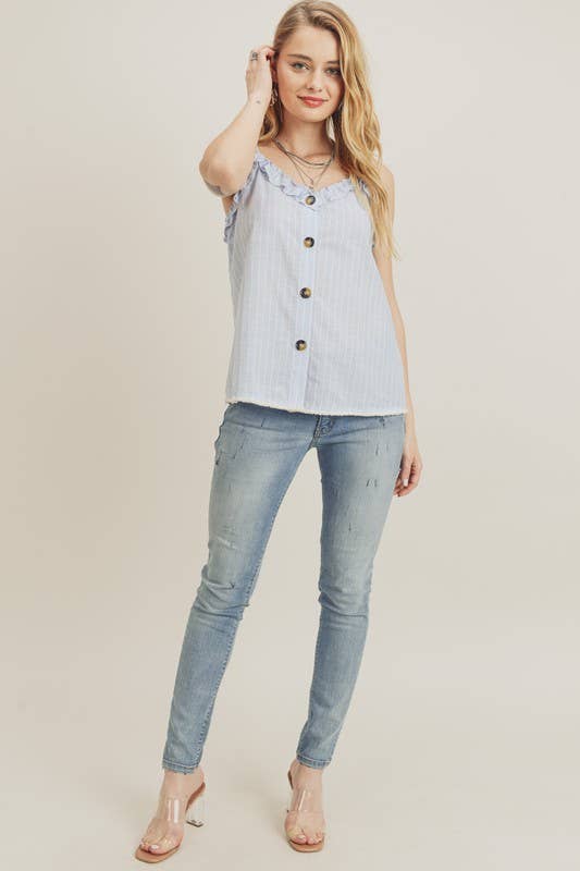 Spaghetti Strap Button Down Cami