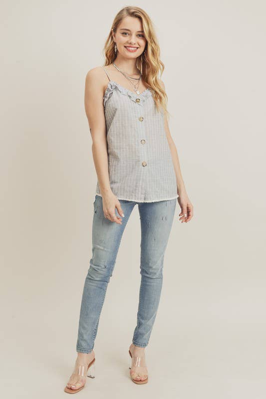 Spaghetti Strap Button Down Cami