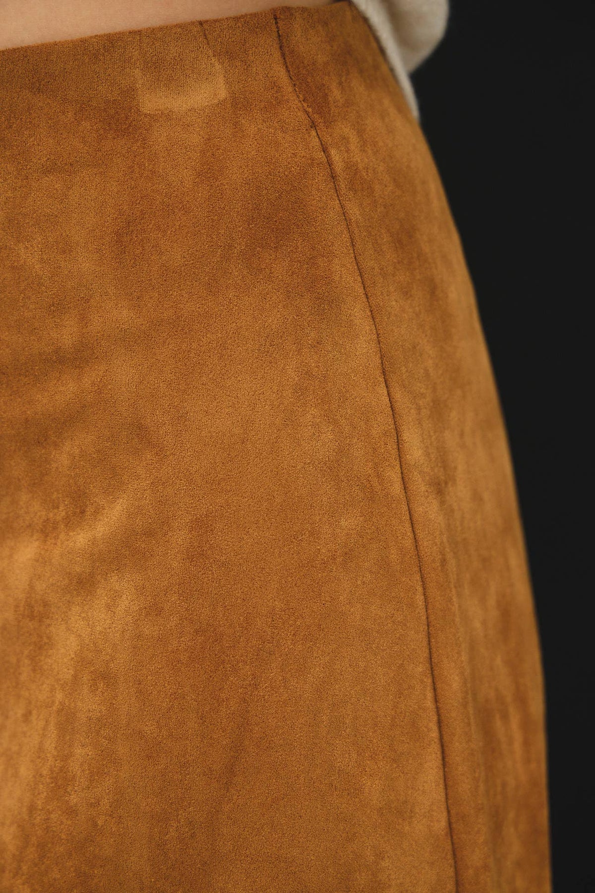 Desert Fox Faux Suede A-Line Skirt