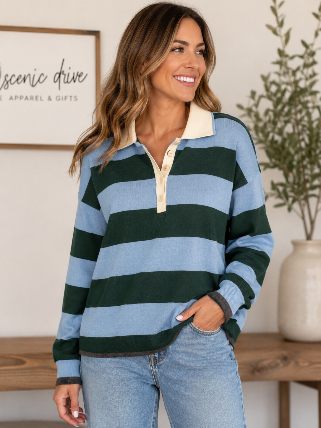 Striped Rugby Sweater