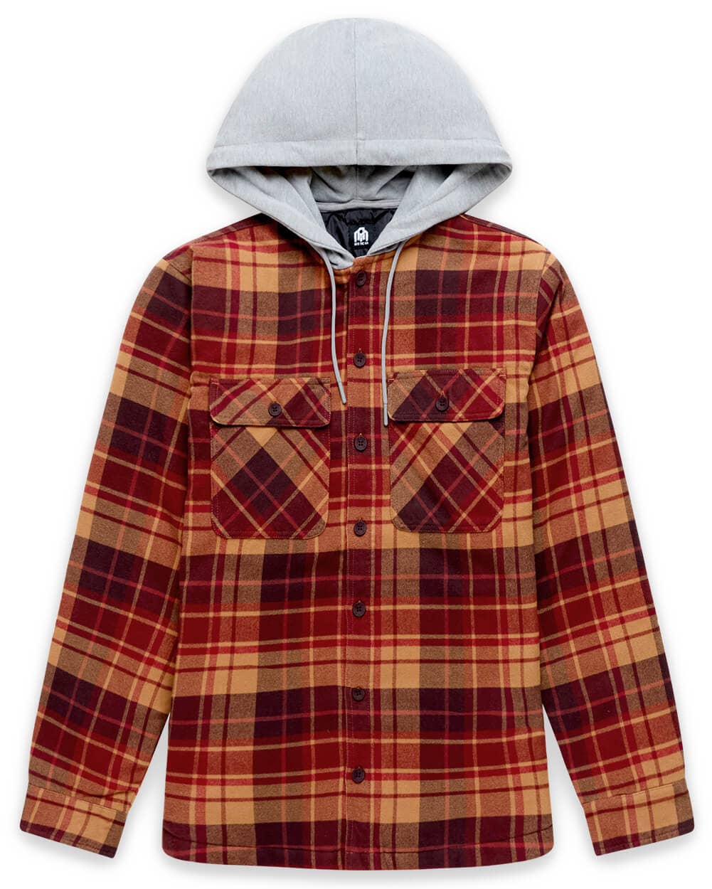 Men's Hooded Flannel Zip-Up Shirt Jacket