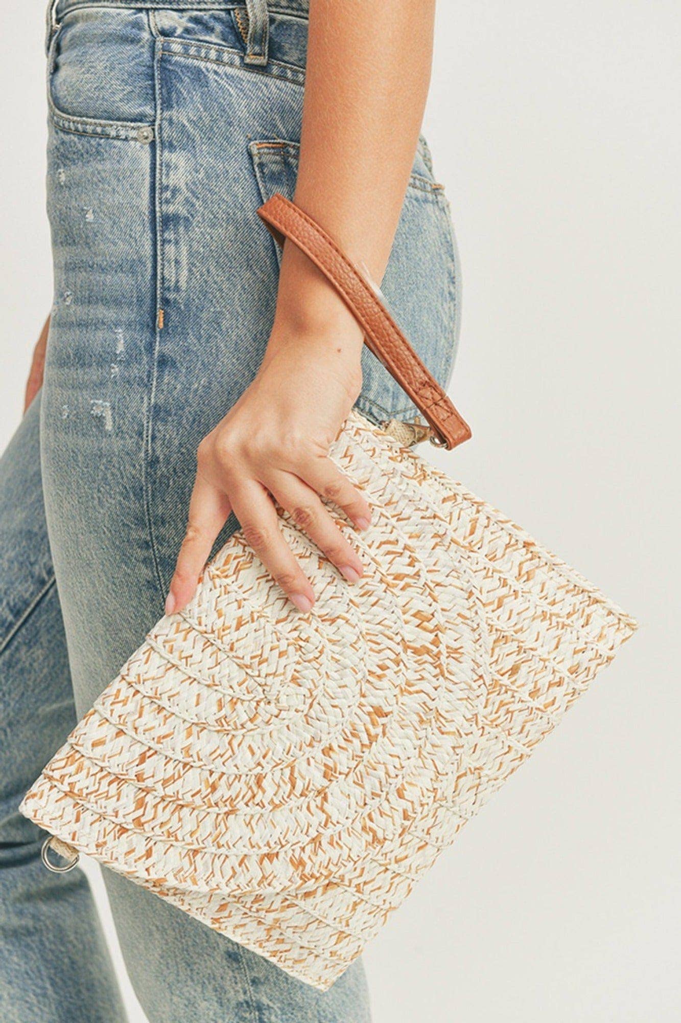 Straw Clutch/Crossbody Bag